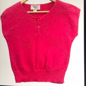 Pink Knit Sleeveless Top